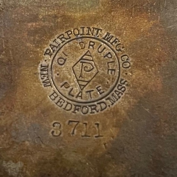 Antique Fairpoint Silverplate Hairpin Trinket Box Victorian Edwardian Vanity - Picture 4 of 13